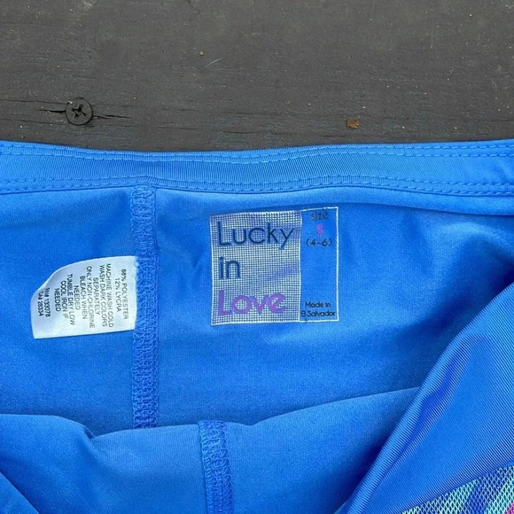 Lucky in love blue design tennis skirt size small - Picture 2 of 5